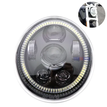 

New DRL Angel Eye LED Headlight with Halo Ring Daytime Running Light For Motorcycle VRSCA V-Rod VRod Night Rod Special