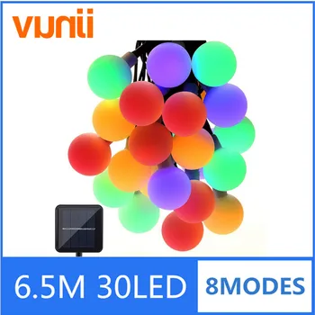 

Globe 6.5M 30 LED Ball String Lights Solar Powered Christmas Light Decorative Lighting for Home Garden Patio Party Decorations