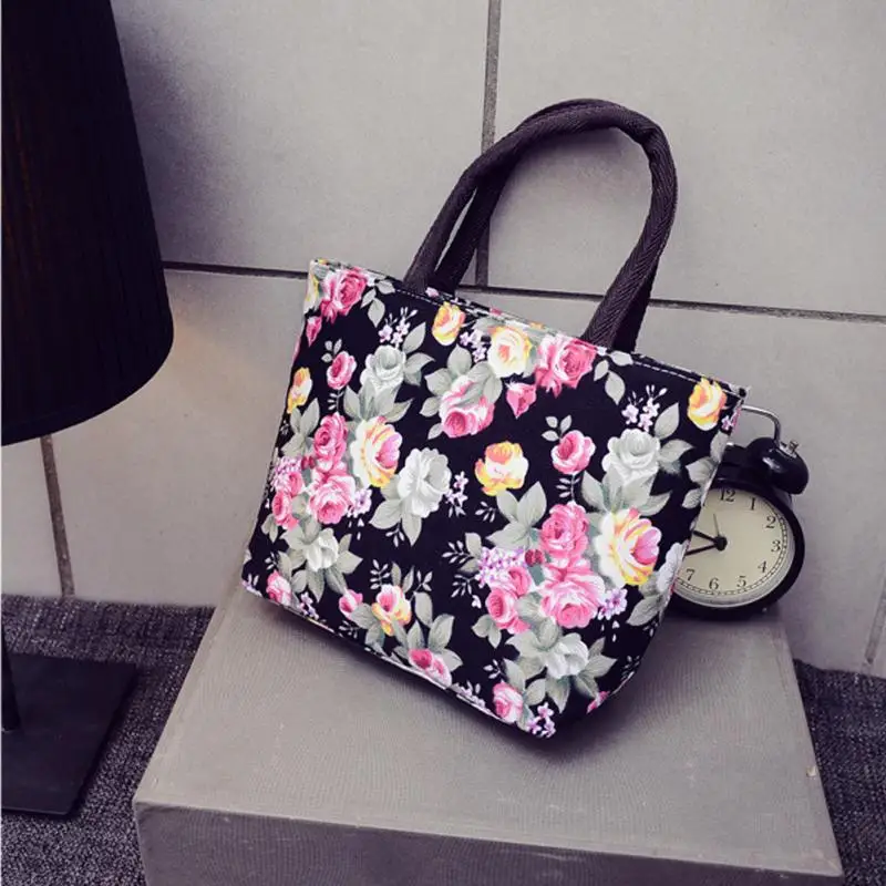 

New Canvas Bags Women Tote Shopping Bag Reusable Waterproof Portable Printed Grocery Shopping Canvas Bag Foldable #4