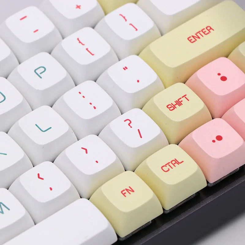 BGKC XDA Macaron Тепловая Сублимация красителя, ФБТ DSA keycap для проводной USB механической клавиатуры Cherry MX switch keycaps