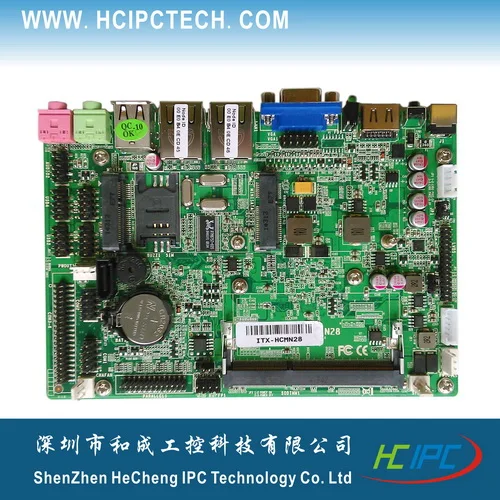 Hcippio c M202-1 HCMN2862A Atom N2800 3 5 дюймов ITX материнская плата 12В DC 6COM 8USB 24lvds 2giga LAN 2mini PCIE & SIM
