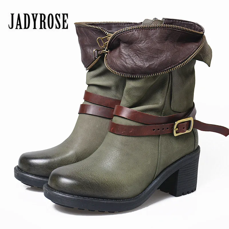 Jady Rose/Новинка 2020 года; сезон осень-зима; женские ботильоны на массивном высоком каблуке; зеленые сапоги для верховой езды с ремешком и пряжко... Jady Rose/Новинка 2020 года; сезон осень-зима; женские ботильоны на массивном высоком каблуке; зеленые сапоги для верховой езды с ремешком и пряжко...