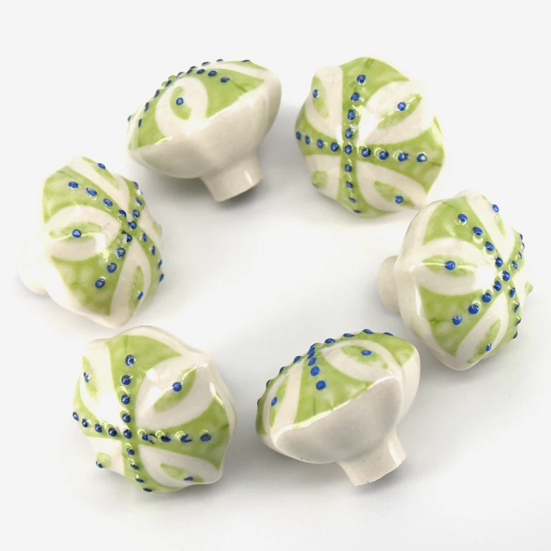 

12PCS Ceramic Furniture Handles Cabinet Knobs and Handles Door Knobs Cupboard Drawer Kitchen Pull Handle Home Decor