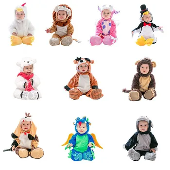 

Baby Boy Girls Animal Cosplay Rompers Toddler Christmas Halloween Outfits Boys Shape Costume For Girls Jumpsuits Infant Clothes