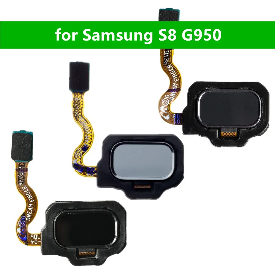 

Original Parts Fingerprint Scanner for Samsung Galaxy S8 Home Button Flex Cable SM- G950,Black Silver Grey