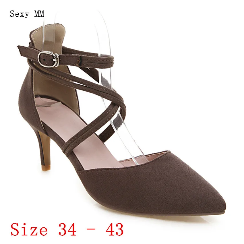 

High Heels Stiletto Women Pumps High Heel Shoes D'Orsay Woman Party Wedding Shoes Kitten Heels Plus Size 34 - 40 41 42 43