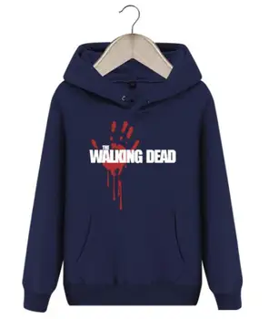 

New The walking dead Hoodie Fear the living Hooded Men Casual cotton Fall / Winter warm Sweatshirts
