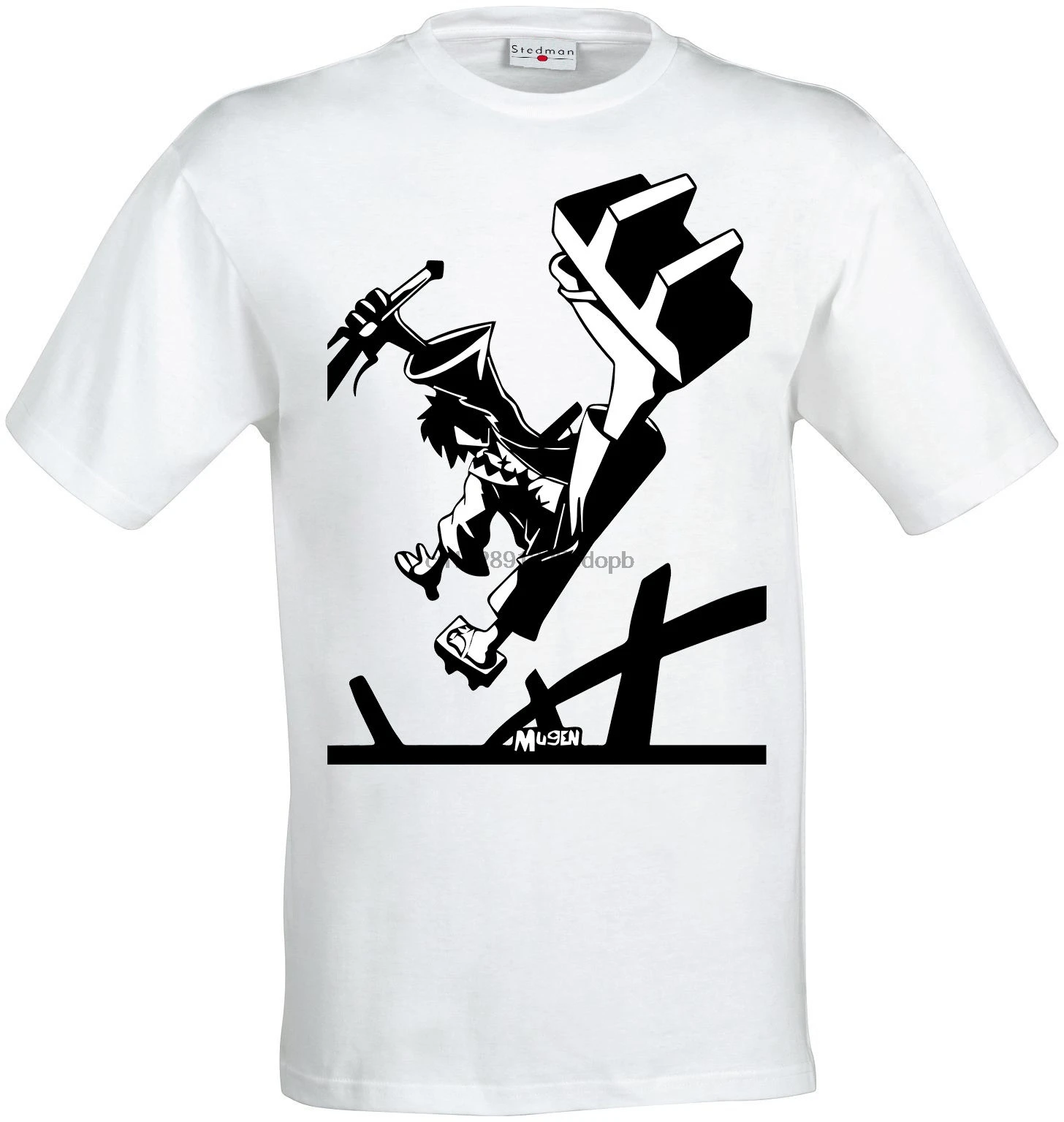 

New Fashion Cool Casual T Shirts Mugen Samurai Champloo Anime Manga Artwork Men (woman Available) T Shirt White Summer Tee Shirt
