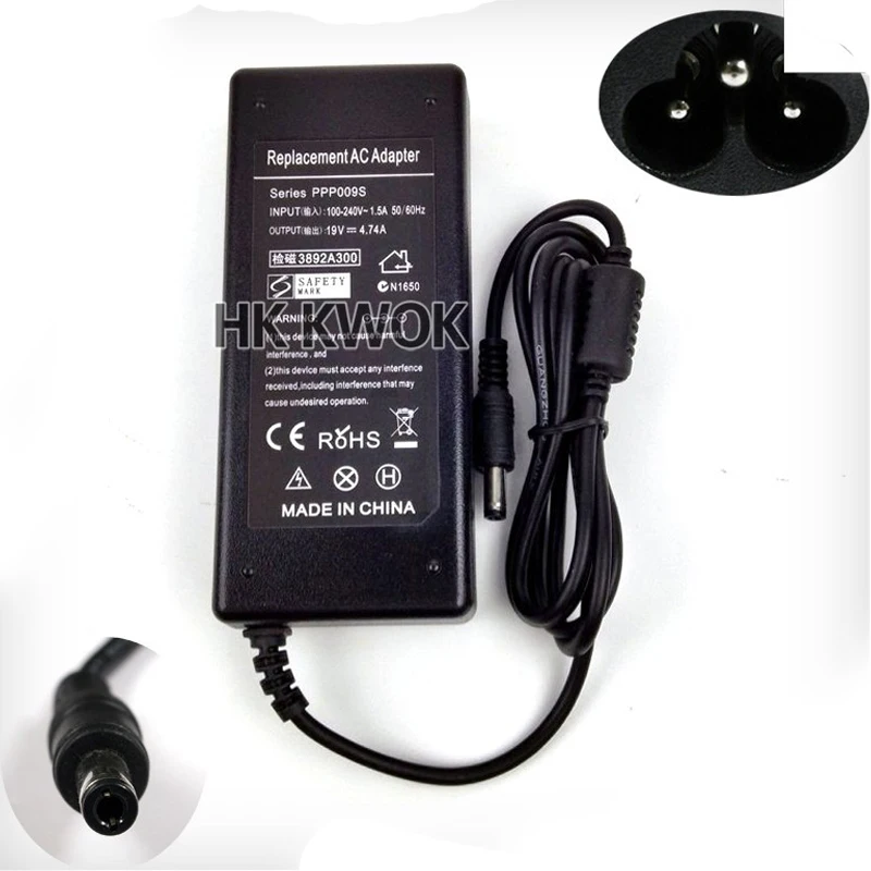 

19V 4.74A 90W AC Power Adapter For toshiba PA3165U-1ACA PA3165E-1ACA A105 a300 5.5*2.5mm Laptop Adapter Free Shipping