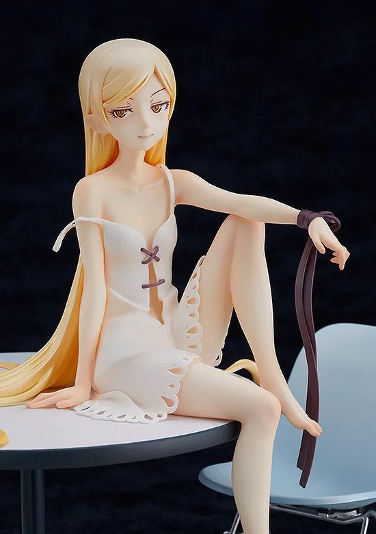 Аниме Monogatari Bakemonogatari Oshino Shinobu окрашенное белое платье сидячий стол Ver ПВХ экшн