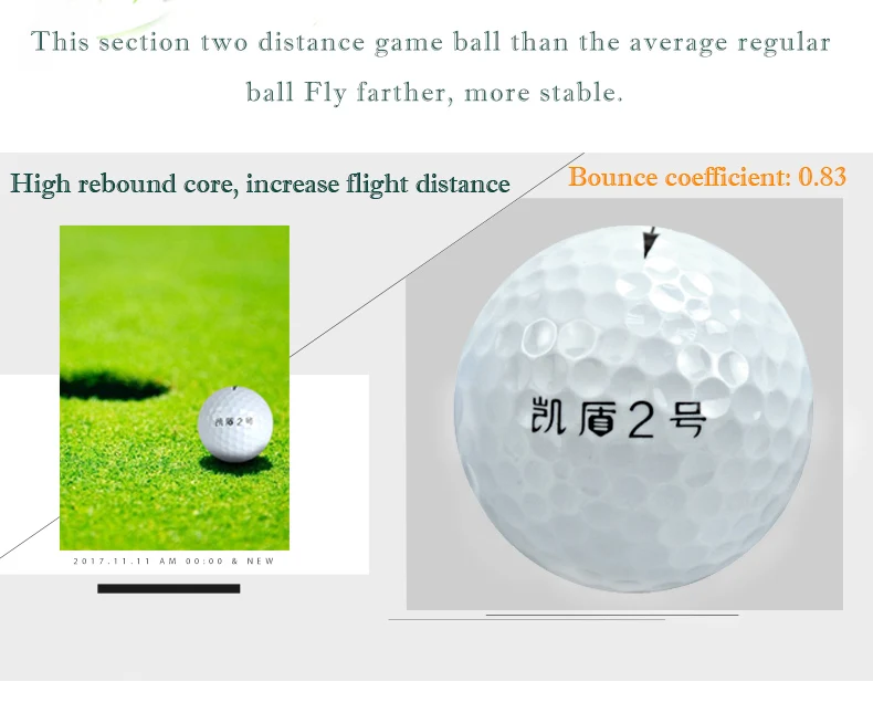 Caiton Мячи для гольфа междугородние два уровня высокого отскока игры Мячи для гольфа