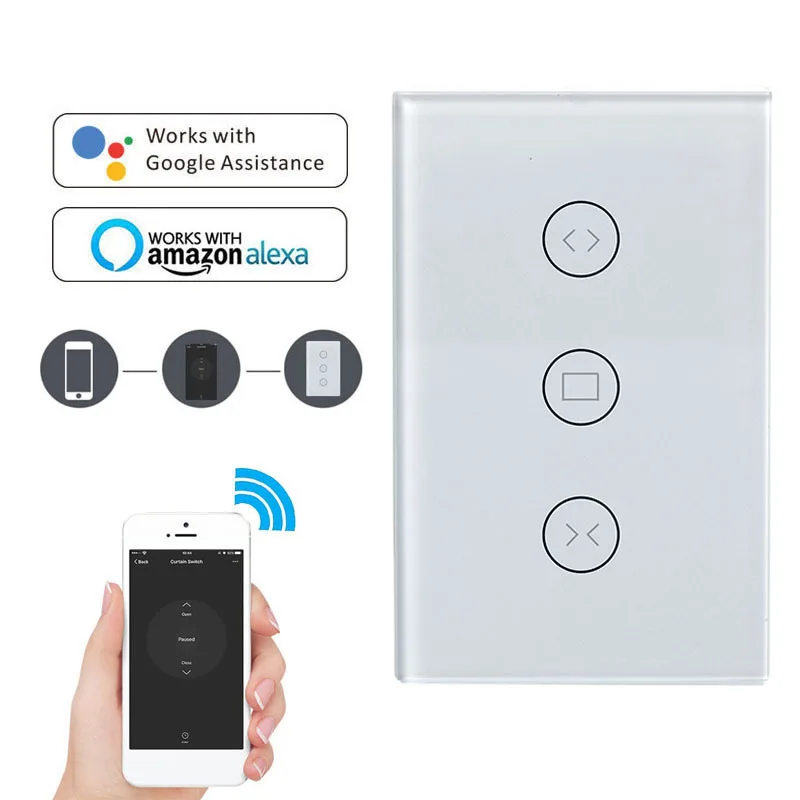 Смарт выключатель Smart Life WiFi для электрических жалюзи работает с Alexa и Google