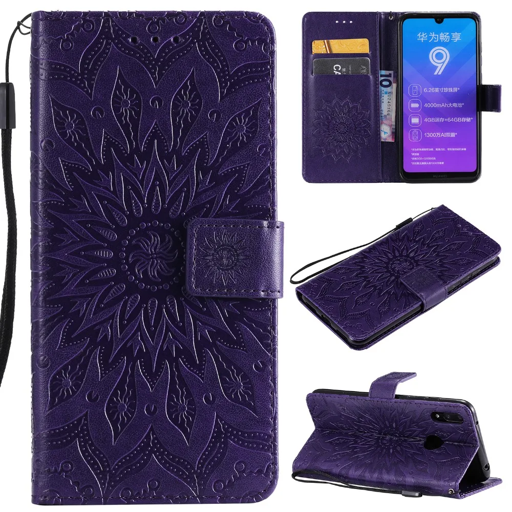 Huawei Y6 2019 trường hợp Huawei Y6 2019 Trường Hợp Da Sang Trọng Wallet Lật Điện Thoại Coque Đối Với Huawei Y6 2019 MRD-LX1 MRD-LX1F Y 6 Thủ huawei waterproof phone case