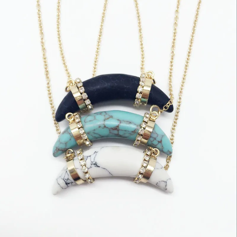 ZWPON Fashion ARC Natural Stone Pendant 