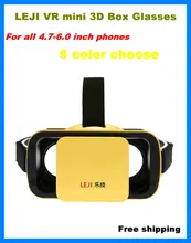VR BOX 3.0 LEJI Mini Virtual Reality 3D Google cardboard Glasses for Movies Games 4.5 – 5.5″ smart Phones for samsung s6 s7