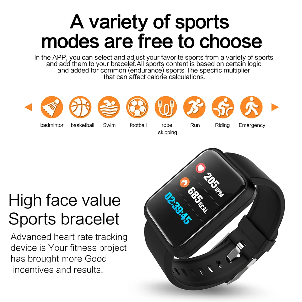 FREZEN Sport3 Smart Watch Men Blood Pressure IP68 Waterproof Fitness Tracker Clock Smartwatch For IOS Android Wearable Devices