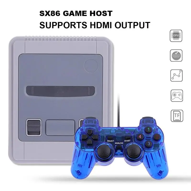 

1Pcs SX86 Game Console Player with Dual USB Game Handle Controller Gamepad Joystick Video Games Retro Game Console High Quality