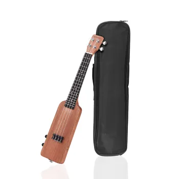 

ammoon Creative Bottle Shape 23" Solid Wood Okoume Electric Ukulele Ukelele Uke Kit with Tuner Carrying Bag 3.5mm Audio Cable