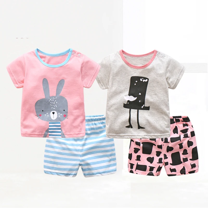 

Newborn Infant Baby Clothes Set Girl's T-shirt +Pants Suits Baby Girl Clothes kids Clothing set girl summer short sleeves outfit