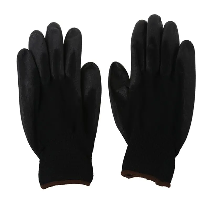 

12 Pairs Nylon Work Gloves Pu for DIY Garden Mechanic M #8