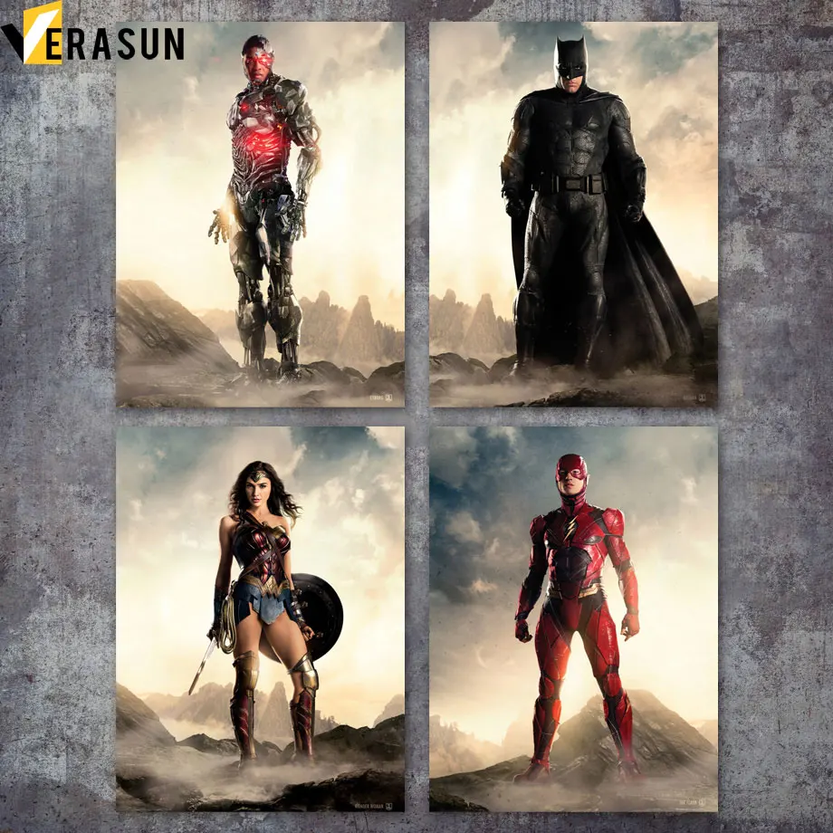 

Superhero The Flash Batman DC Comics Movie Wall Art Canvas Paining Nordic Posters And Prints Wall Pictures For Living Room Decor