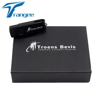 

20pcs Black swivel USB Flash Drive and Cardboard box 4GB 8GB 16GB 32GB Pendrive Custom Logo Printing