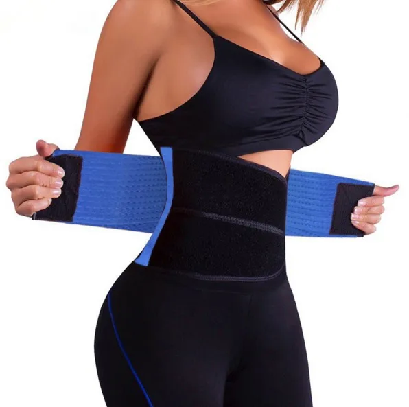 Унисекс Xtreme power пояс для похудения, термо-корректор талии, спортивная форма, идеальная фигура, улучшающая фитнес-эффект - Цвет: Синий