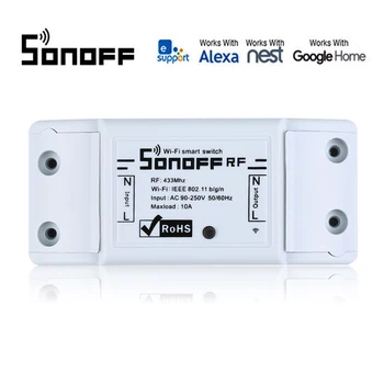 

Sonoff Smart RF 433Mhz remote Switch Module remote controller ewelink APP/WiFi control socket homekit for Smart Home Automation