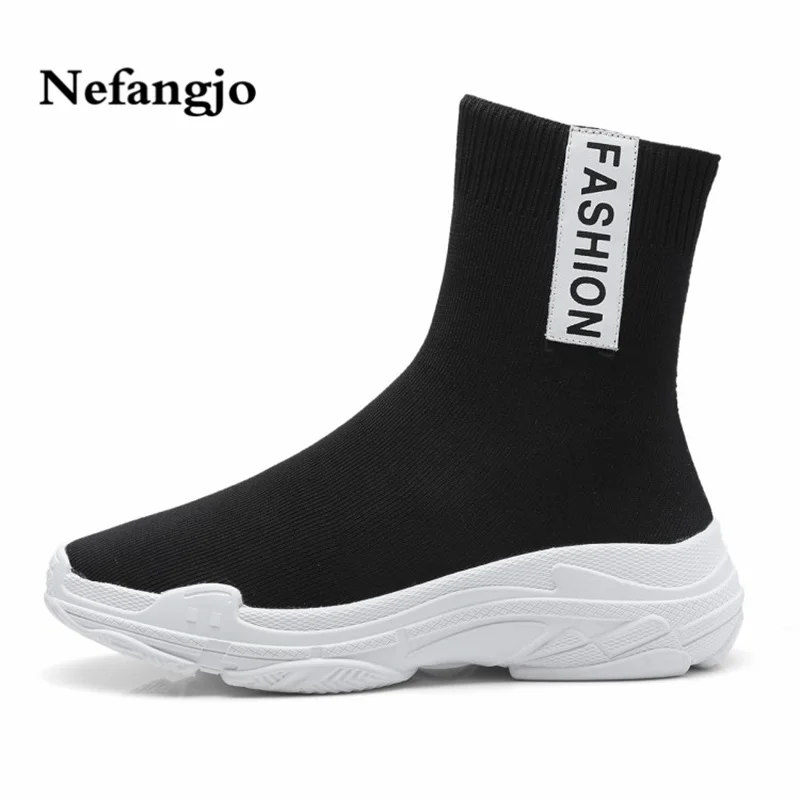 noir En Beige Hiver Sont Et Nefangjo Mode Que Respirant La Casual Sport 2018 Automne Bottes Nouveau Chaussettes Étoiles Même qBqwUApx