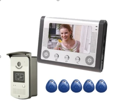SmartYIBA проводной дверной домофон Rfid CMOS камера ИК непромокаемый дверной звонок Кнопка вызова 7 дюймов видео домофон дом домофон
