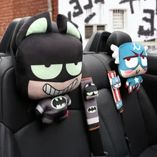 Мультфильм marvel автомобилей ремни безопасности коврик милый Капитан Супермен герой автомобиля плеча протектор обивка чехол на автомобильный ремень безопасности