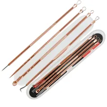 4 шт. антибактериальные двухсторонняя угревая игла для удаления средства по уходу за кожей Нержавеющая сталь игла для лица с очищающим средством для ног инструмент K9