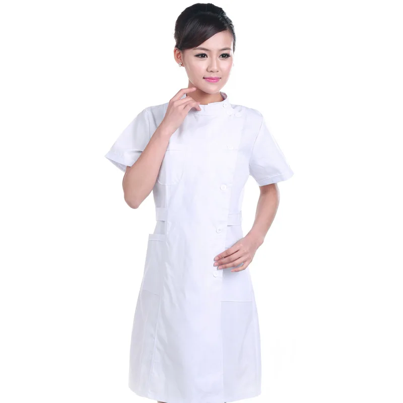 Летняя белая форма Медсестры Медицинский лабораторный халат корейский стиль Женщины больничный медицинский скраб Одежда дышащая рабочая одежда 18