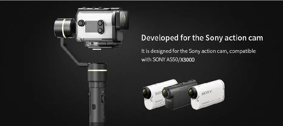 FeiyuTech G5GS стабилизатор штатив Экшн камера Gimbal для sony Экшн камеры X3000 X3000R динамический промежуток времени