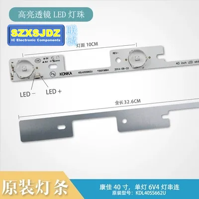 

New 10Pieces LED backlight bar for KONKA KDL40SS662U 35019864 326mm 4 LEDs( 1 LED 6V)