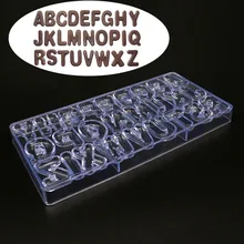 26 отверстий Алфавит шоколадная форма Поликарбонат набор для работы с мастикой «сделай сам» узорная выпечка форма для выпечки украшения инструмент для выпечки