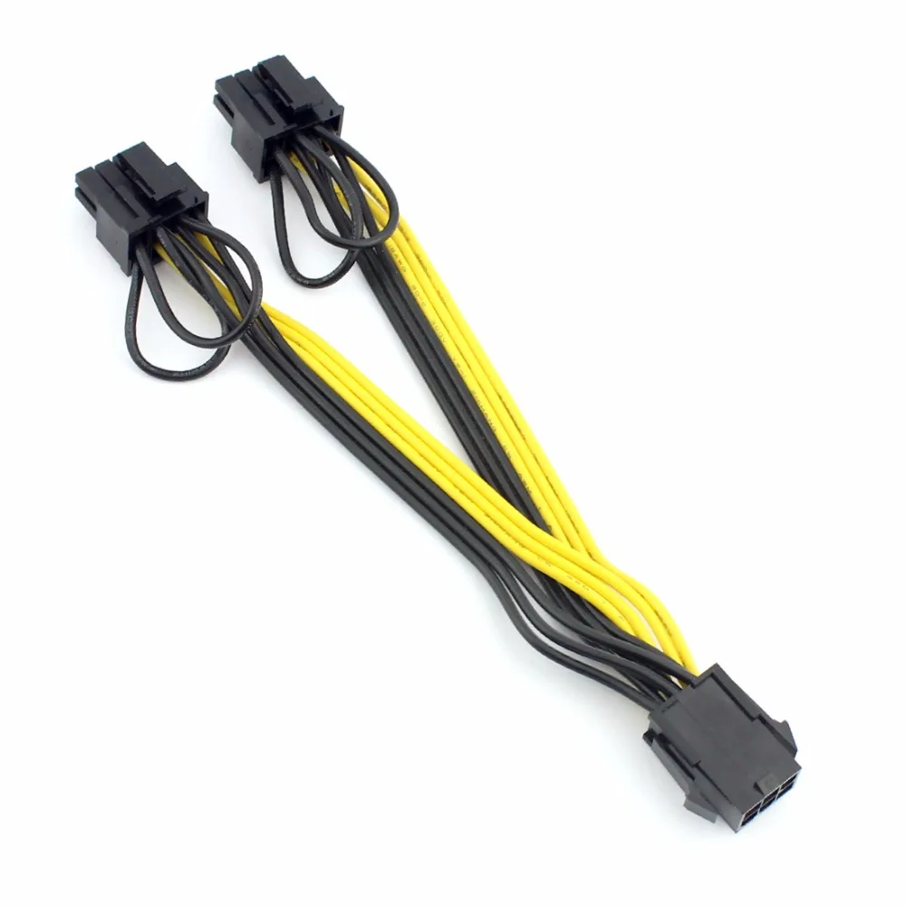 Power Splitter Cable 18AWG Mining 6+2Pin 10pcs 50cm Quality 6pin to 8Pin