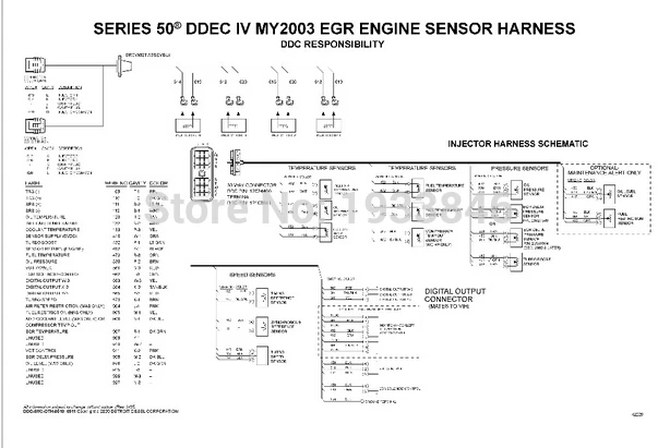 Detroit Diesel Series 50 50G 60 DDECVI DDEC10 DDEC13 MBE Electronic Wiring Schematics |