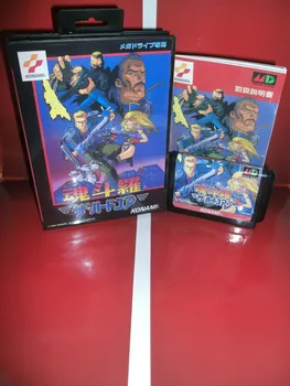 

Contra game cartridge with box and manual 16 bit MD card for Sega MegaDrive for Genesis