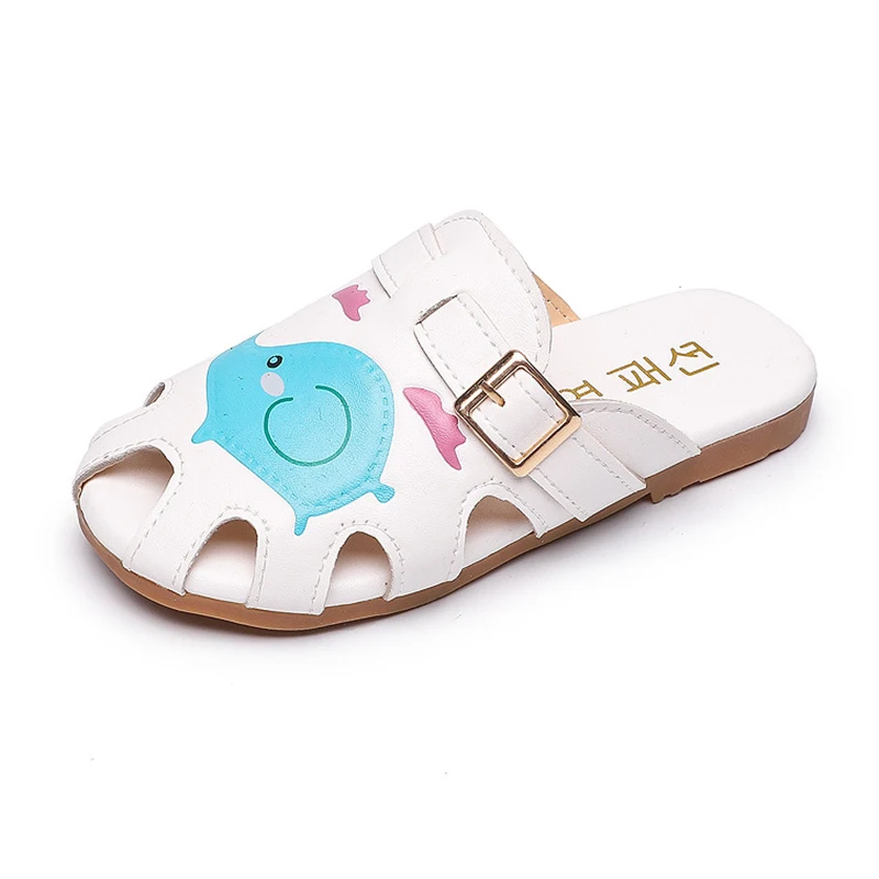 

COZULMA Summer New Kids Cut-outs Beach Slippers Shoes Children Girls Cute Animals Print Sandals Shoes Size 26-36