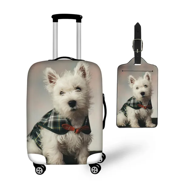 FORUDESIGNS/Аксессуары для путешествий с героями мультфильмов; Рождественский чемодан с собачкой; защитный Пылезащитный Чехол для чемодана на колесиках; эластичный - Цвет: XM2130Z24-COVER