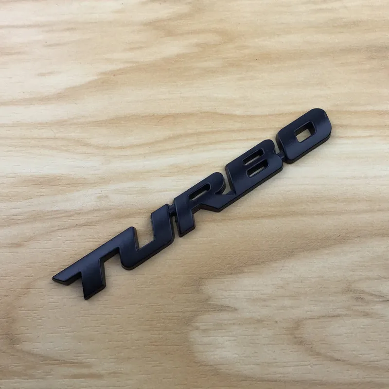'Turbo' Emblem Car Side Stripe Badge Sticker universal Black 2016 NEWin Emblems from