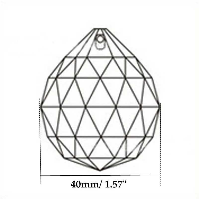Hierkyst 40 мм Золотой хрустальные шары Suncatcher Призмы Подвески для Люстры Запчасти лампы Радуга висят капли 1 шт. #2049 -7