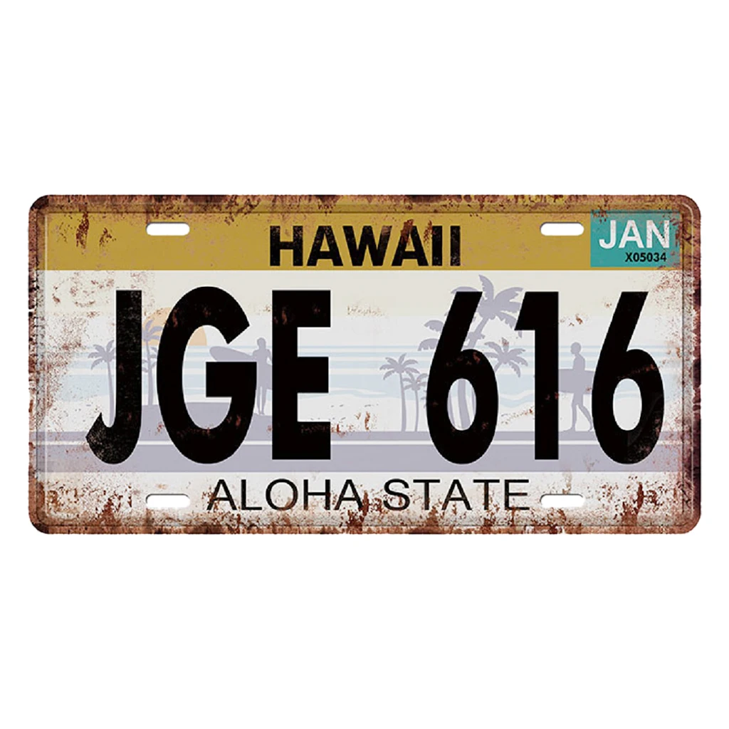 Retro Tinplate Metal Sign License Plate Metal Plaque Board Pub Bar Wall Decor 15 X 30cm - 9 Patterns