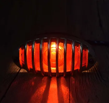 

Harley Motorcycle Custom Brass Grille Stop Lamp 5/21W E-mark Vintage Tail Lamp