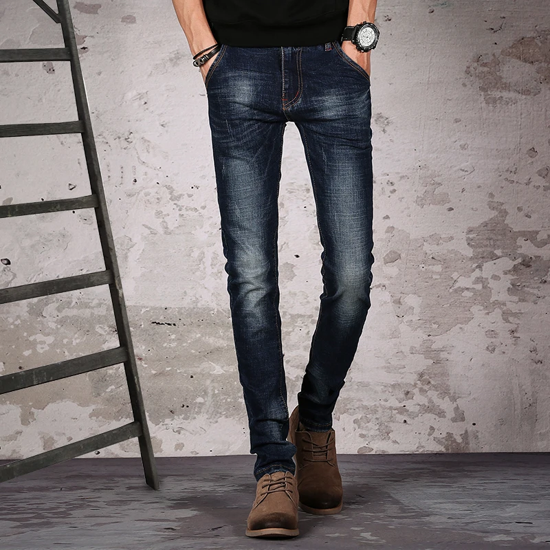 Hot Sale Men's Business Classic Leisure Jeans Basic styles men Jeans Slim fit pants High Quality Plus Size 8035