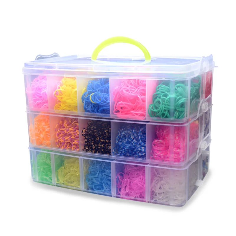 Kaufen 15000 stücke Regenbogen Gummiband DIY Handwerk Spielzeug mit Weben Maschine Elastische armband Kits Band Gestrickte Figuren Charms Kunst Handwerk