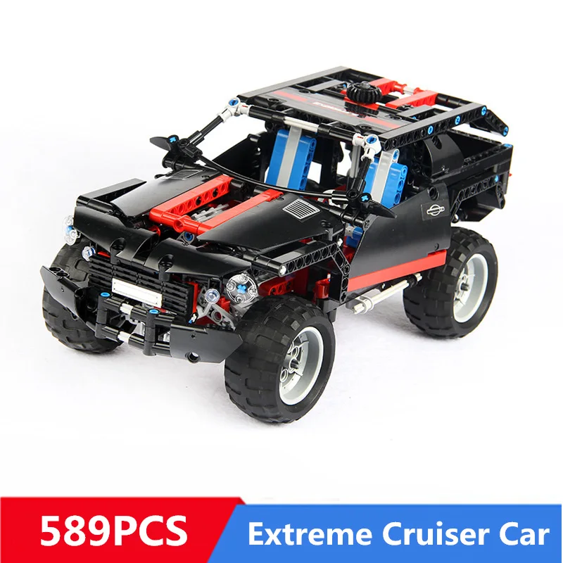 

589pcs Diy Building Blocks Extreme Cruiser SUV Racing Car Model Eductional Brick Compatible With Legoingly Toys For Children