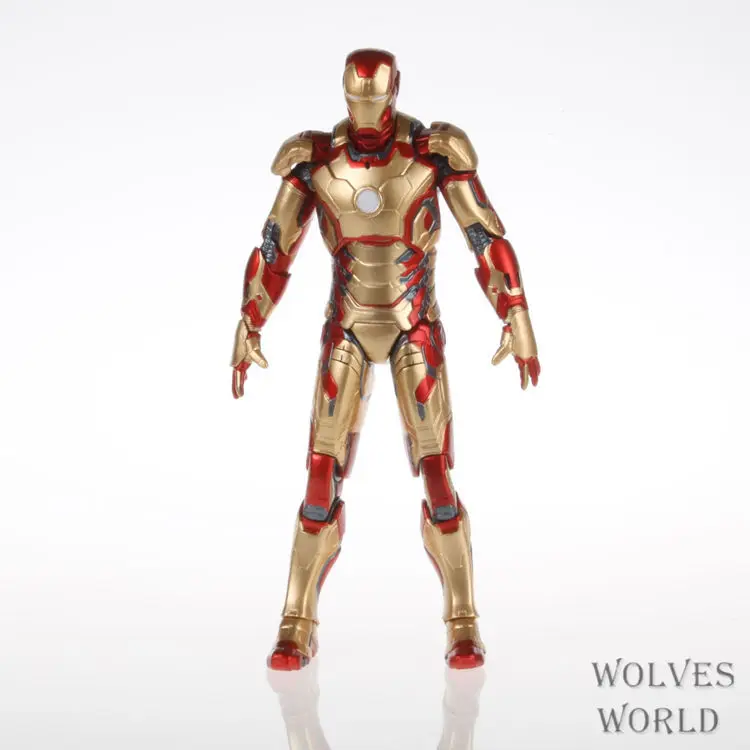 

Free shipping Marvel Iron Man Mark 42 PVC Action Figure Collectible Model Toy 7" 17cm WITH OUT KB0374