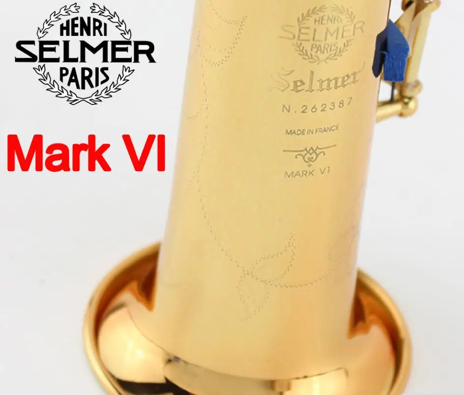 

French Soprano Saxophone Mark VI Bronze Sax Soprano Musical Instruments Professional Antiquer Copper Simulation Included Case